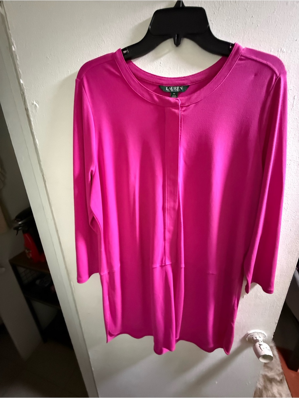 Lauren Ralph Lauren Pink 3/4 Sleeve Tunic Top